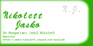 nikolett jasko business card